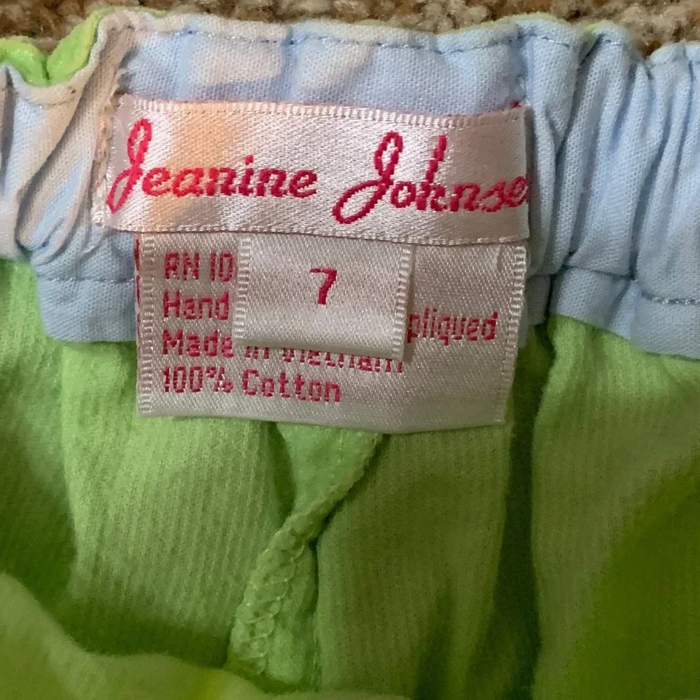 Jeanine Johnsen whale embroidered corduroy pants